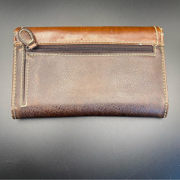 Fossil Brown Leather Trifold Wallet - Picture 3 of 6